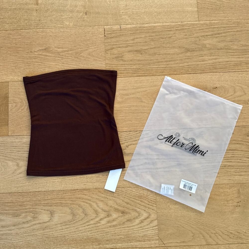 All for Mimi Espresso Strapless Tank Top Size XS in Brown